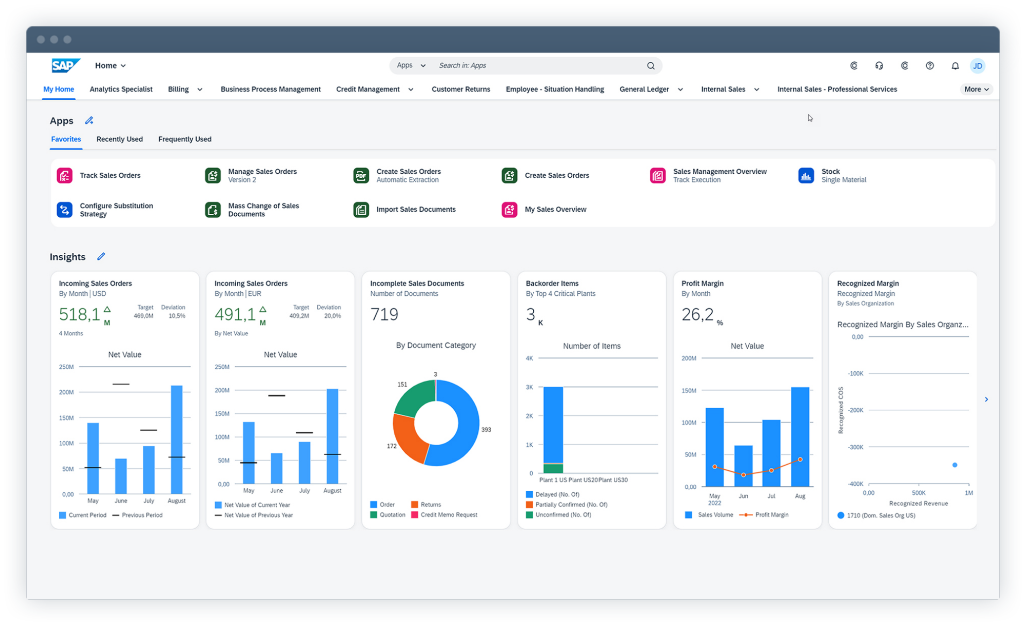 SAP S4HANA screen capture